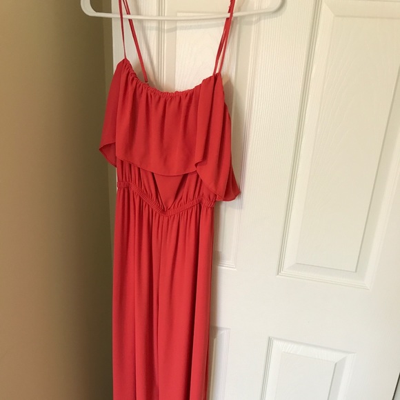 Orange Chiffon Pantsuit - Picture 2 of 2